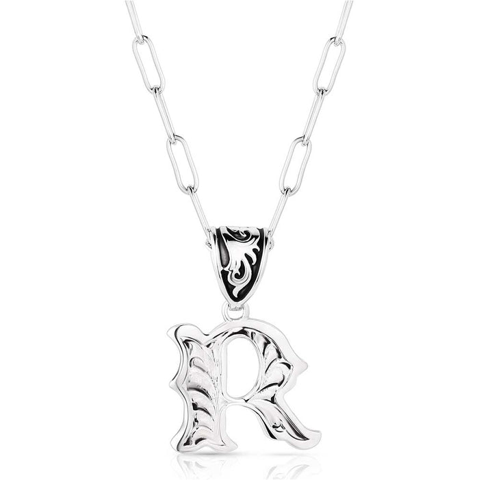 Western Initial R Necklace