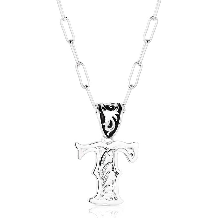 Western Initial T Necklace