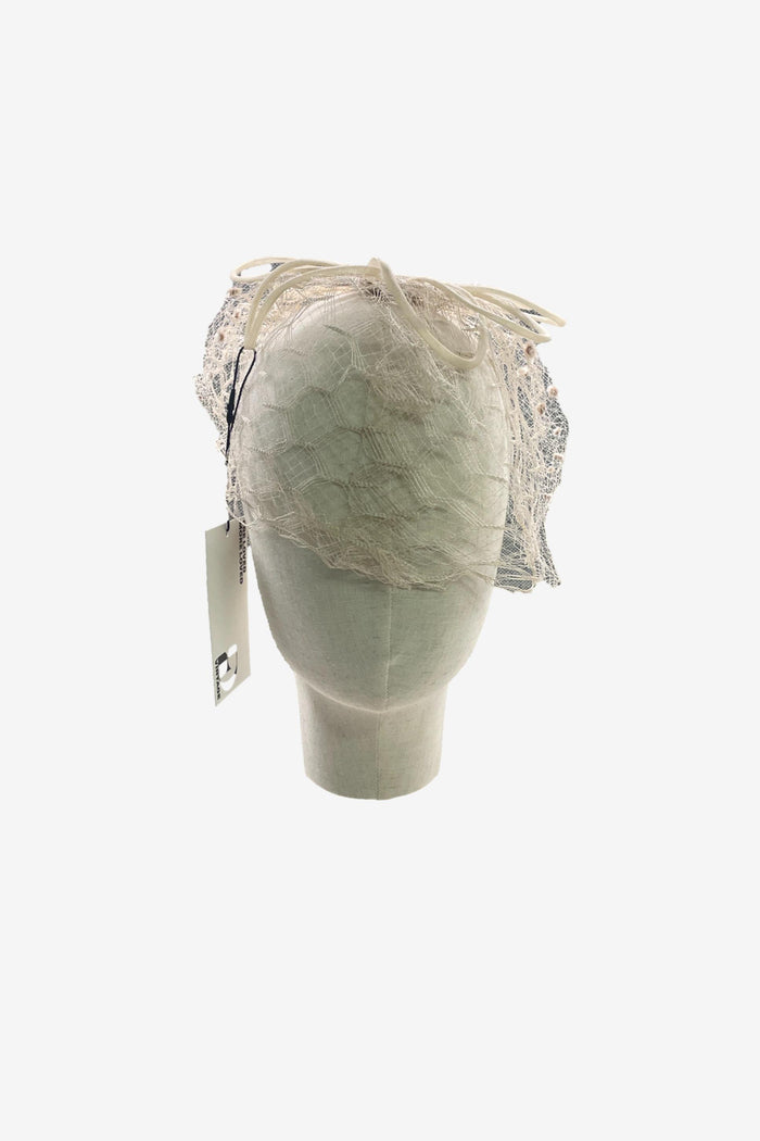 White Net Fascinator image 0