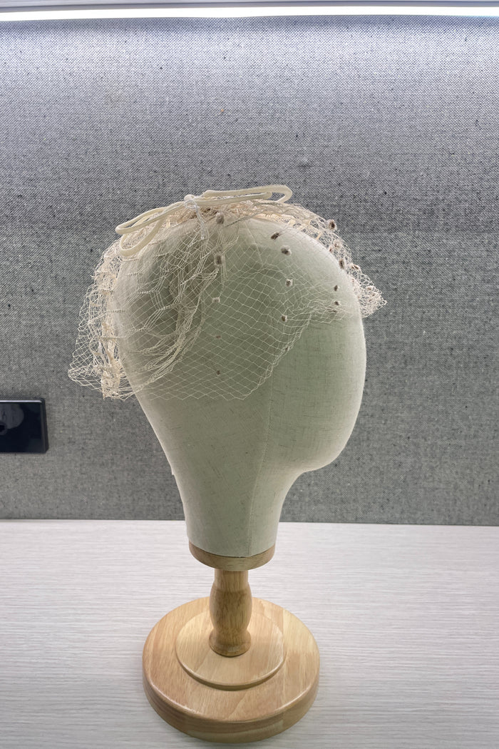 White Net Fascinator image 1