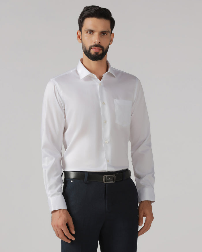 White Solid Shirt - Dawn