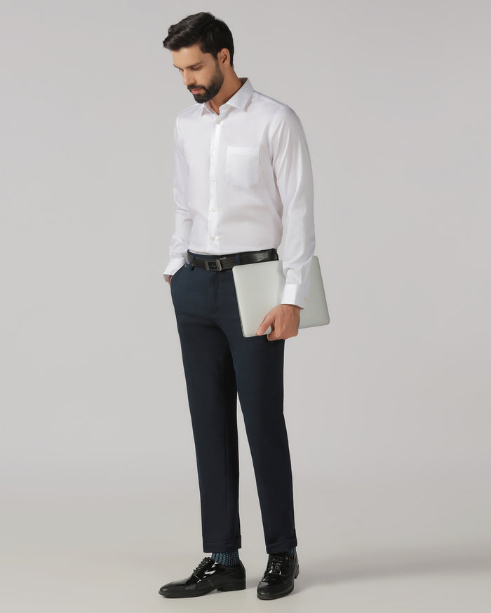 White Solid Shirt - Dawn
