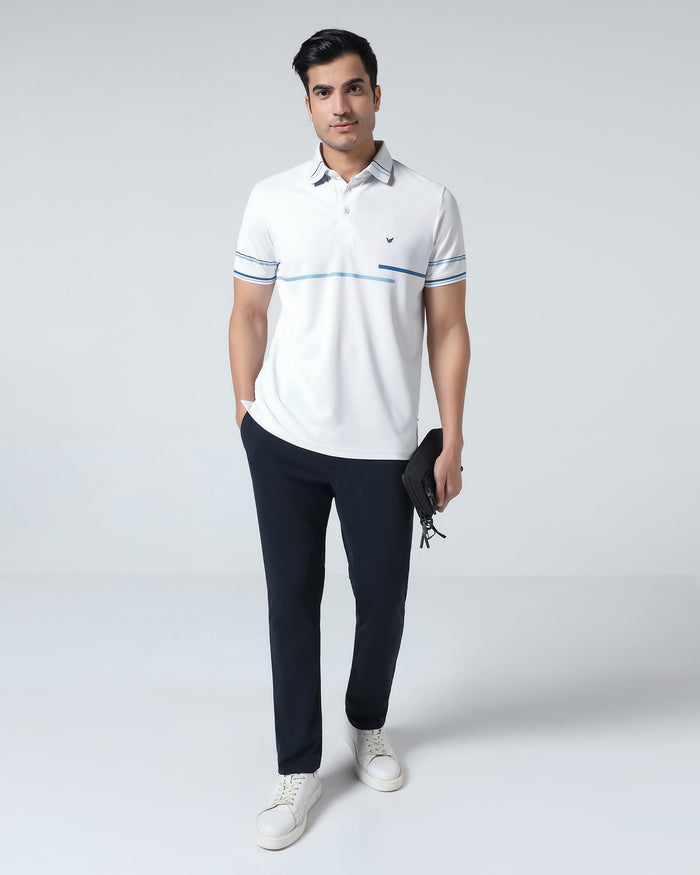 White TechPro Solid Polo - Arlo