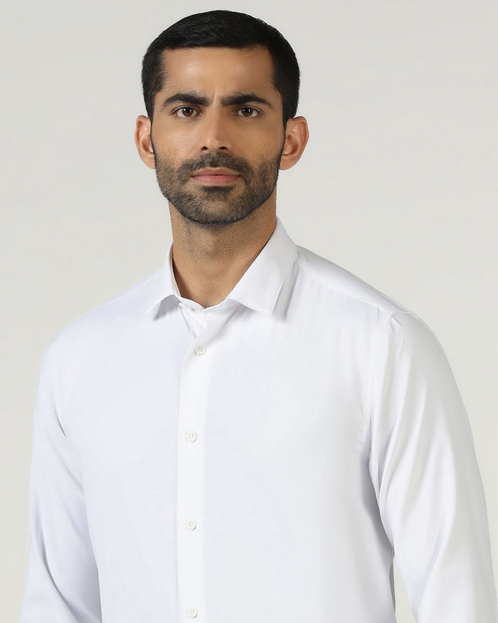 White Techpro Solid Shirt - Shephard