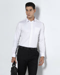 White Unwrinkle Solid Shirt - Sailor