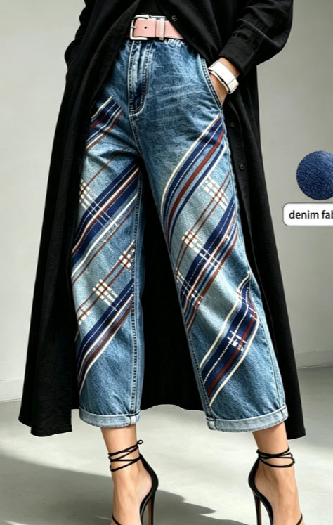 Dark Blue Denim / Blue Floral / S