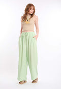 Wide-Leg Pants with Drawstring Waist