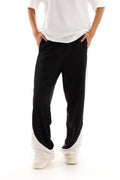 Wide-Leg Pants with Two-Tone Design