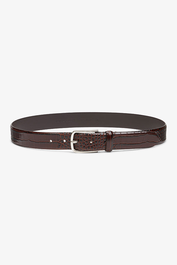Packshot image of the Wide Strap Belt in Coffee | Still | Exclude | Grid