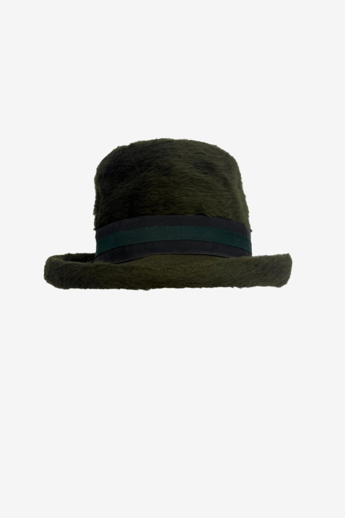 William Beale Green Faux Fur Top Hat