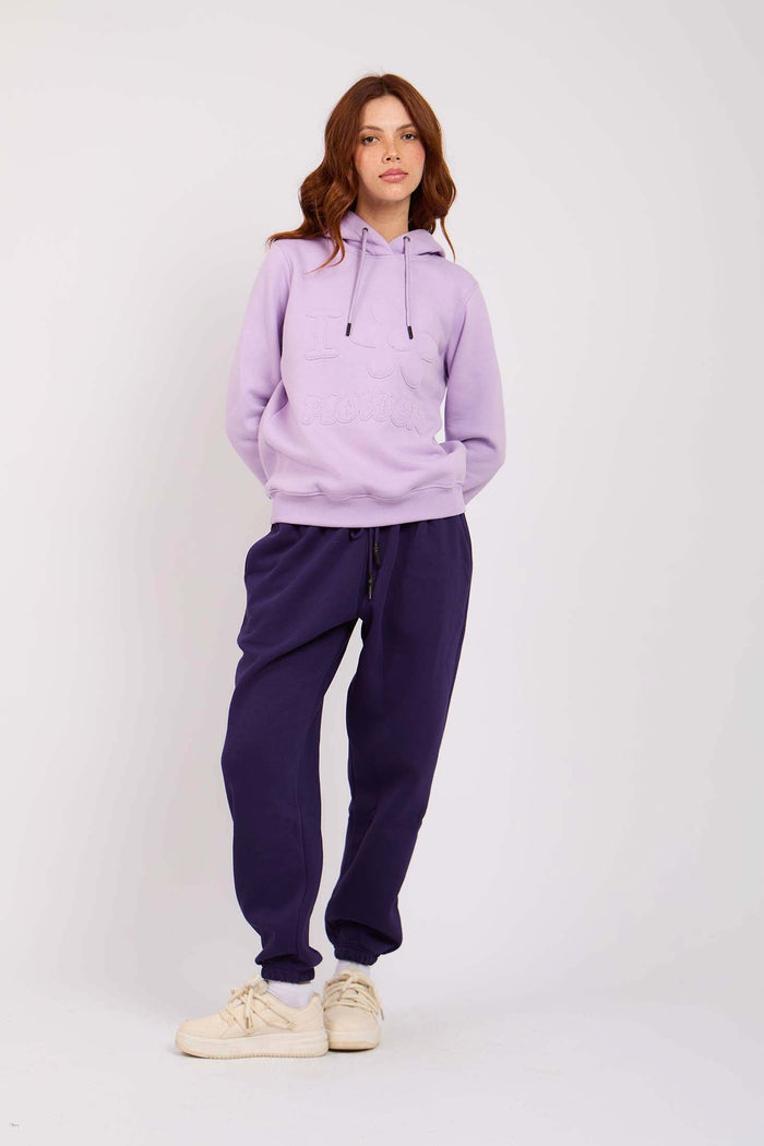Women Sweat Shirt Regular Fit Hoodie With purple