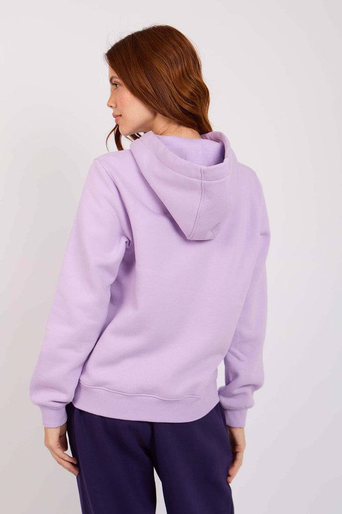 Women Sweat Shirt Regular Fit Hoodie With purple