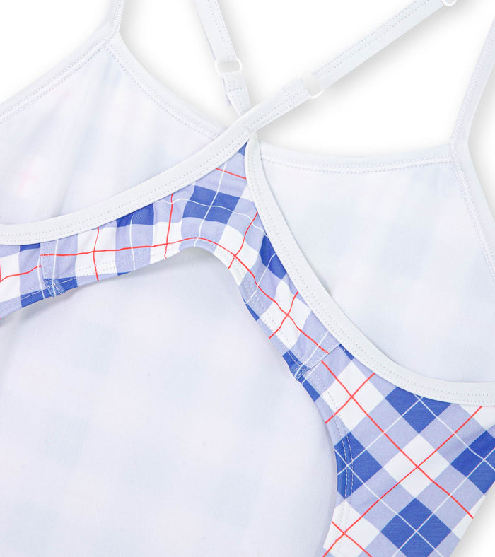 women's active back plaid swimsuit/tattersall - deboer swim