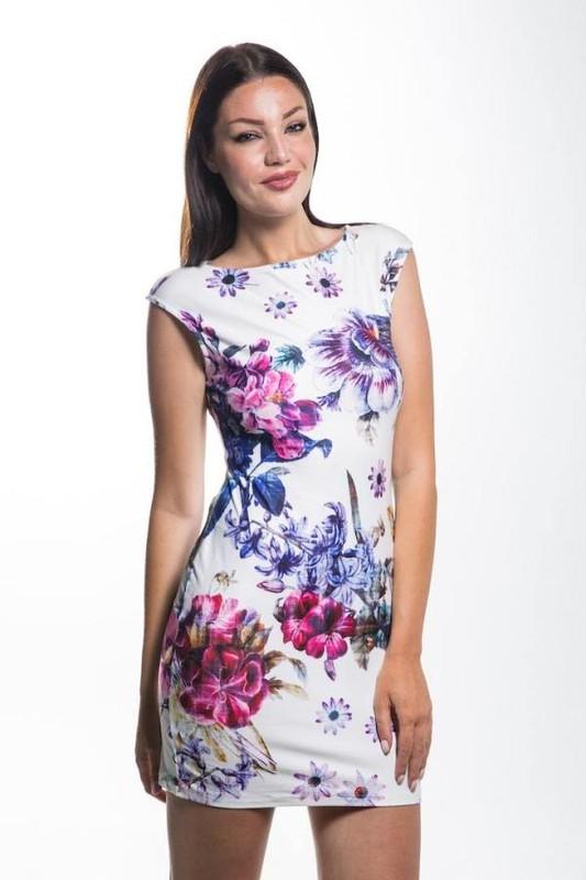 Women's Boat Neck White Autumn Fashion Dress - foxberryparkproducts