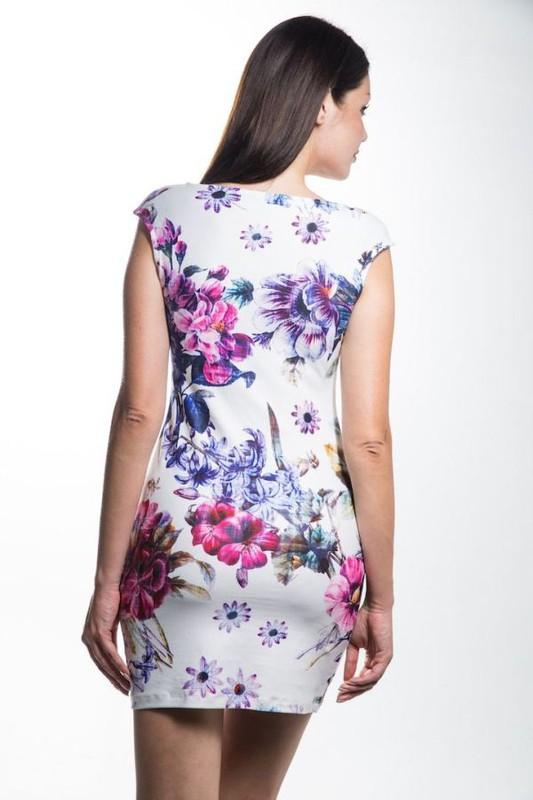 Women's Boat Neck White Autumn Fashion Dress - foxberryparkproducts