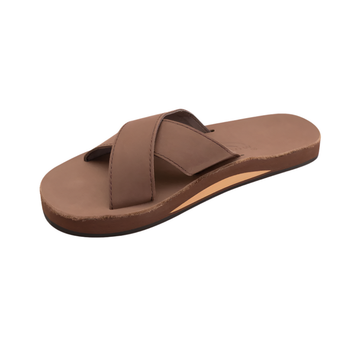 Women's Single Layer Arch Cross Strap Slide