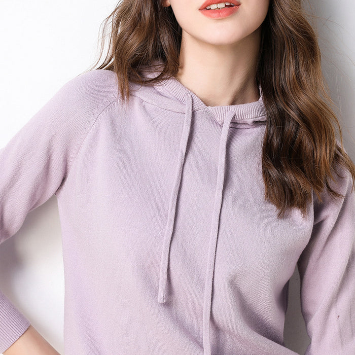 Women's sweaters thin section loose sweater hooded sweater - foxberryparkproducts