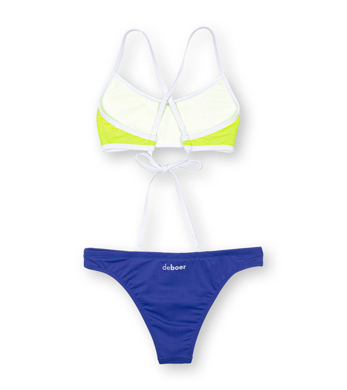 women's two piece yellow/cobalt - deboer swim