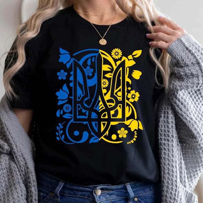 Women's Ukraine Trident T-Shirt "RESILIENCE"