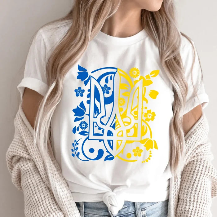 Women's Ukraine Trident T-Shirt "RESILIENCE"