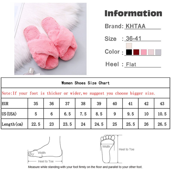 Women's Warm Winter Faux Fur Home Slippers - foxberryparkproducts