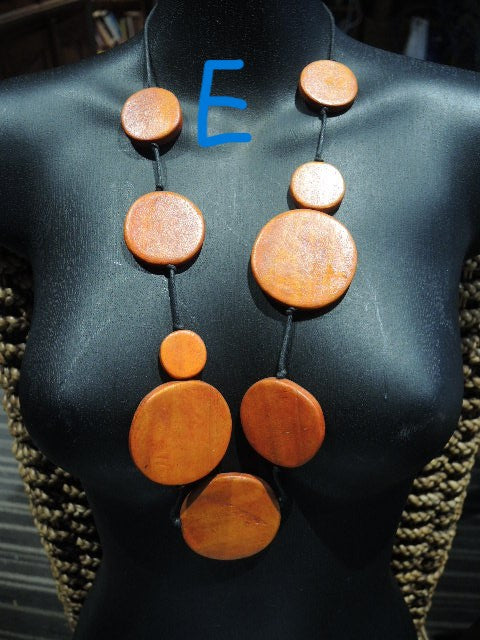 Wooden Necklaces (Many Designs and Colours)