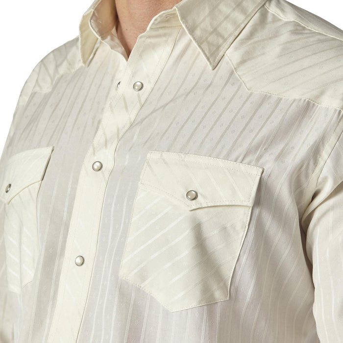 Wrangler Tan Sports Western Snap Long Sleeve