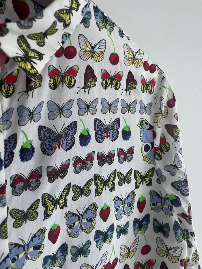 Versace X H&M Butterfly Silk-sidenblus