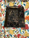 Y2k dark brown patterned skirt