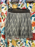 Y2k grey mesh skirt with brown cotton lining
