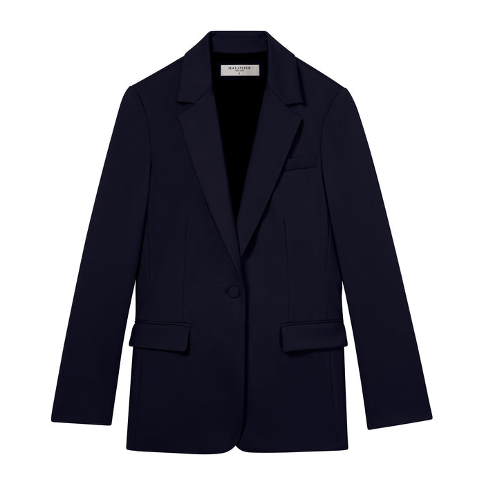still image of the yiyan blazer in galaxy blue