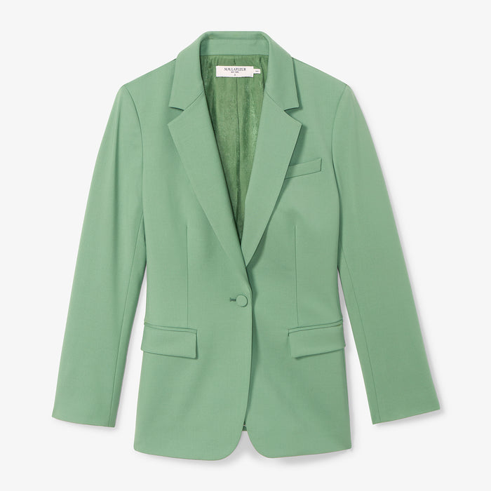 packshot image of the yiyan blazer in parisian green