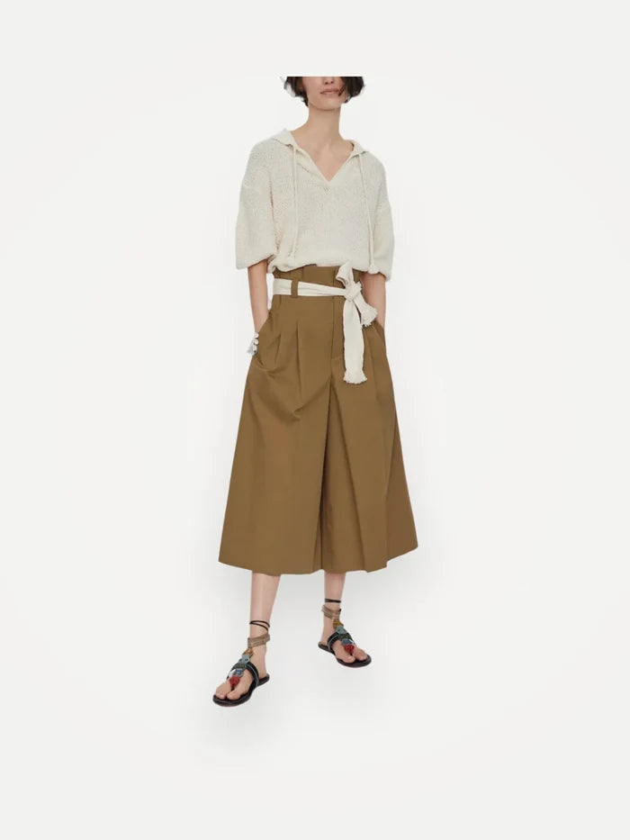 Zara Brown Paperbag Waist-byxor NWT