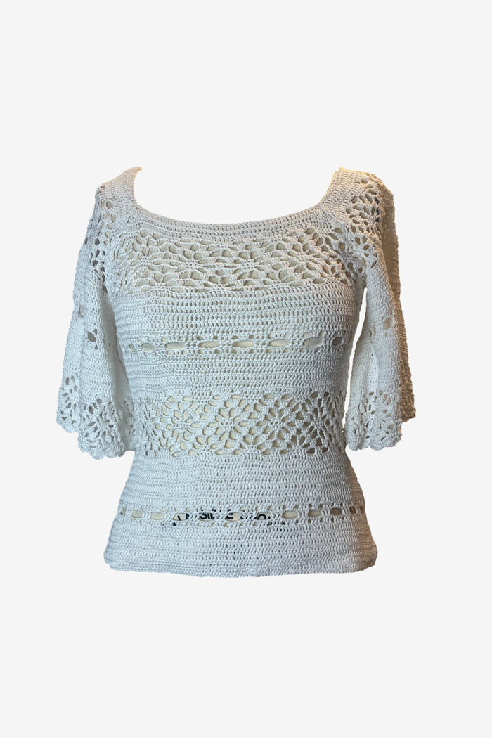 Zimmermann Crochet Short Sleeve Shirt image 0