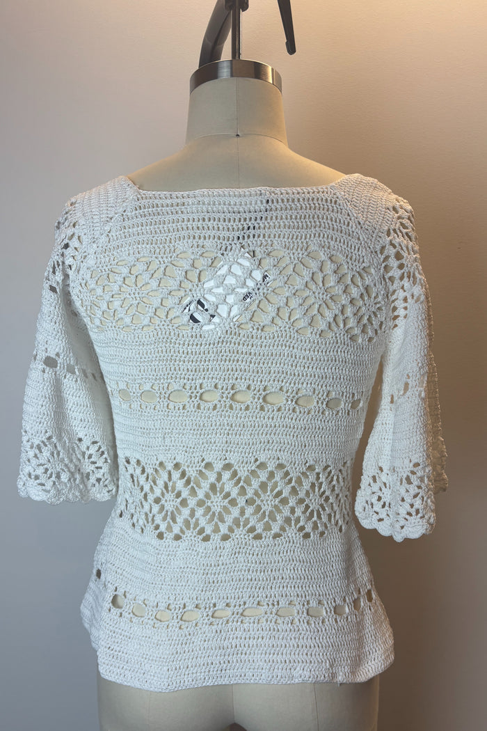 Zimmermann Crochet Short Sleeve Shirt image 1