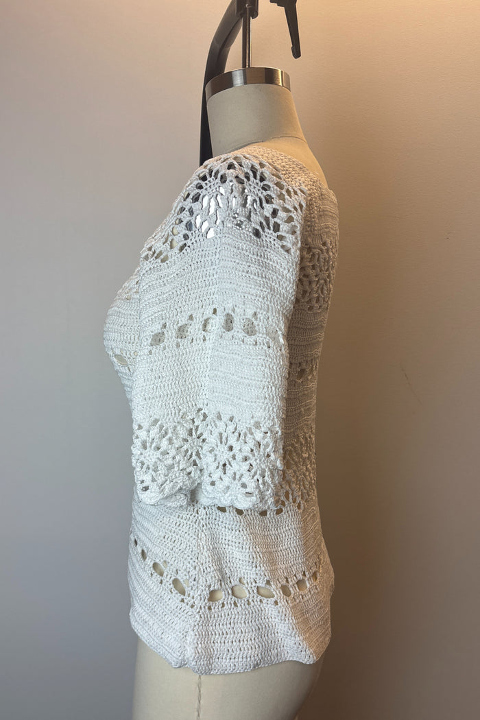Zimmermann Crochet Short Sleeve Shirt image 2
