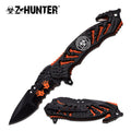 Zombie Bio Hazard Apocalypse Survivor Rescue Knife - Orange ZB-160OR