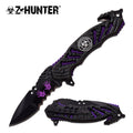 Zombie Bio Hazard Apocalypse Survivor Rescue Knife - Purple ZB-160PE
